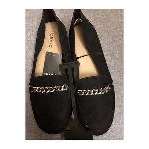Torrid black loafer with chain